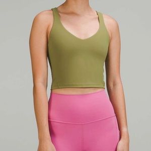 Olive green lululemon align tank top